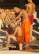 Burma / Myanmar: Monks shave each others heads at the Buddhist temple of Wat Par Lyeng, Kyaing Tong (Kengtung), Shan State. Photographed 2015