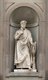 Italy: Dante Allighieri (c. 1265 - 1321), Italian poet, statesman, political theorist. 19th century statue outside the Uffizi Gallery, Florence, Italy. Sculpted by Emilio Demi