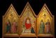Italy: The Stefaneschi Triptych (front) by Giotto di Bondone (1266 - 1337). The central panel shows Cardinal Stefaneschi offering a model of the triptych to St. Peter. It was completed around 1325. Vatican Museum, Rome (2016)