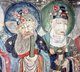 China: Two ministers of the Jade Emperor (detail), Chapel of the Jade Emperor, Jia Xian, Shaanxi,  Qing Dynasty fresco (1644-1912)