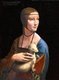 Italy: 'Lady with an Ermine', Portrait of Cecilia Gallerani, oil on panel, Leonardo da Vinci (1452-1519), c. 1490