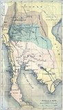 Dr Marion Alonzo Cheek (1853-1895), was a physician, businessman and sometime missionary in Chiang Mai, 1875-95.<br/><br/>

His map, drawn for the Presbyterian Mission, indicates the Shan States in brown as 'tributary to Burmah' (although Jinghong, here identified as Cheung Hoong, was and remains a part of China) and the 'Independent Laos Tribes' corresponding approximately to the semi-independent Tai territory of Sipsongchuthai, now a part of Vietnam.<br/><br/>

The northern Tai  Kingdom of Lan Na, based on Chiang Mai, and the Lao Kingdom of Lan Chang, based on Luang Prabang, are coloured green and represented jointly as 'Laos', while the former Kingdom of Siam, based on Bangkok, encompasses southern Laos (including Vientiane) and a large part of northwest Cambodia, including Angkor Wat and Siem Reap.