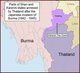 Burma / Myanmar: 'Saharat Thai Doem', parts of Shan and Karenni States annexed by Thailand after the Japanese invasion of Burma, 1942-1945. By Xufanc (CC BY-SA 4.0 License)