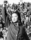 China: A young female 'Red Guard' gives the Communist International salute, Cultural Revolution, c. 1966