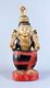Burma / Myanmar: Wooden carving of a Burmese nat or spirit decorated in gold leaf and red and black lacquer, Mandalay, c. late 19th century