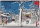 Japan: Snow at the Hirota Shrine, from the series 'One Hundred Views of Osaka'  (<i>Naniwa hyakkei no naka</i>), Hasegawa Sadanobu I (1809-1879), 1869-70