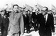 China / Myanmar: Chinese President Hua Guofeng (left), Chairman of the Central Committee of the Chinese Communist Party, welcomes U Ne Win (right), President of the Socialist Republic of the Union of Burma, to Beijing, 24 April 1977