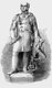 UK / Canada: Rear-Admiral Sir John Franklin (1786 – 1847), British Royal Navy officer and explorer of the Arctic, drawing for a statue subsequently erected at Franklin's home town of Spilsby, 1861