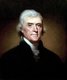 USA: Thomas Jefferson (1743-1826) was the 3rd President of the United States, serving from 1801-1809. Oil on canvas, Rembrandt Peale (1778-1860), 1800