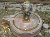 The lingam, or linga, meaning 'mark' or 'sign', represents the penis and is an aniconic representation of the Hindu deity Shiva used for worship in temples. Although most Hindu sculpted images (murtis) are anthropomorphic, the aniconic Shiva linga is an important exception. The lingam is often represented with the Yoni, the aniconic symbol of the goddess.<br/><br/>

Yoni (literally 'vagina' or 'womb') is the symbol of the goddess Shakti or Devi in Hinduism. Within Shaivism, the sect dedicated to the god Shiva, the yoni symbolizes his consort.