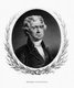 USA: Thomas Jefferson (1743-1826) was the 3rd President of the United States, serving from 1801-1809. Engraving, Bureau of Engraving and Printing, 19th century