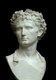 Italy: Augustus Caesar (63 BCE-14 CE) with the Civic Crown, first Roman Emperor. 1st Century marble bust, currently displayed in Glyptothek Museum, Munich (2007)