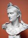 Italy: Marble bust of Caligula Caesar (12-41 CE) as commander-in-chief, 3rd Roman emperor, c. 1st Century CE. Recovered from the Tiber river, currently displayed in Ny Carlsberg Glyptotek Museum, Copenhagen