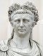 Italy: Marble bust of Claudius Caesar (10 BCE-54 CE), 4th Roman emperor, c. 41-54 CE. Currently displayed in Naples National Archaeological Museum, Naples