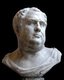 Italy: Pseudo-bust of 8th Roman emperor Vitellius Germanicus (15-69 CE), copy of an antique head from the Hadrianic era, c. 16th Century. Currently displayed in the Louvre Museum, Paris