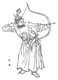 China: Illustration of Lu Bu (- February 199 CE), from a Qing Dynasty edition of the 'Romance of the Three Kingdoms'