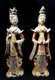 China: Painted terracotta tomb figurines of two ladies in waiting, Tang Dynasty (618-907), 7th century, Ostasiatiska Museet, Stockholm