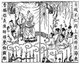 China: Cao Cao (155-15 March 220 CE) appeals to the powerful lords (Yuan Shao, Yuan Shu, Gongsun Zan), from a Ming Dynasty edition of 'Romance of the Three Kingdoms' called <i>Sanguo zhi tongsu yanyi</i>