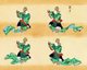 Japan: <i>Bugaku</i> dancers depicted in a horizontal <i>emaki</i> scroll painting, the <i>Makura no Soshi Ekotoba</i>, Kamakura Period (1185–1333), 12th-13th Century