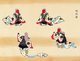 Japan: <i>Bugaku</i> dancers depicted in a horizontal <i>emaki</i> scroll painting, the <i>Makura no Soshi Ekotoba</i>, Kamakura Period (1185–1333), 12th-13th Century