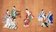 Japan / Okinawa: 'People of the Ryuku Islands Dancing and Playing Musical Instruments', painting on silk, Miyagawa Chosun (1683 - 1753), Edo Period (1603 - 1868), c. 1718, Weston Foundation, Art Institute of Chicago
