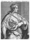 Italy / Holland: 'Pompeia, wife of Julius Caesar' (1st Century BCE), line engraving by Aegidus Sadeler, after Titian, 17th Century