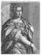 Italy / Holland: 'Flavia Domitilla, wife of Vespasian, Emperor of Rome' (1st century CE), line engraving by Aegidus Sadeler, after Titian, 17th Century
