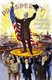 USA: William McKinley (1843 – 1901) was the 25th President of the United States, serving from 1897 to 1901. Campaign poster showing William McKinley holding the US flag and standing on a gold coin, c. 1895