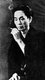 Japan: Yasunari Kawabata (1899 -1972), novelist and essayist, smoking a cigarette, Ueno, c. 1932