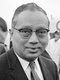 Burma / Myanmar: U Thant (1909-1974), 3rd Secretary-General to the United Nations (1961-1971) at Schiphol Airport, Netherlands. Jac de Nijs, 1 July 1963
