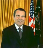 Richard Milhous Nixon (January 9, 1913 – April 22, 1994) was the 37th President of the United States, serving from 1969 to 1974. Nixon is the only president to have resigned the office.<br/><br/>

Nixon inherited the Vietnam War from his predecessors Kennedy and Johnson. American involvement in Vietnam was widely unpopular; although Nixon initially escalated the war there, he subsequently moved to end US involvement, completely withdrawing American forces by 1973.<br/><br/>

Nixon's ground-breaking visit to the People's Republic of China in 1972 opened diplomatic relations between the two nations, and he initiated detente and the Anti-Ballistic Missile Treaty with the Soviet Union the same year.<br/><br/>

Nixon's second term was marked by crisis, with 1973 seeing an Arab oil embargo as a result of US support for Israel in the 1973 War, and the resignation of Vice President Spiro Agnew. During 1973 and 1974, a continuing series of revelations about the Watergate scandal diminished Nixon's political support. In early August 1974 he resigned in the face of almost certain impeachment and removal from office.