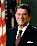 Ronald Wilson Reagan (February 6, 1911 – June 5, 2004, Republican) was an American politician and actor who was the 40th President of the United States, from 1981 to 1989.<br/><br/> 

Before his presidency, he was the 33rd Governor of California, from 1967 to 1975, after a career as a Hollywood actor and union leader.