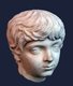 Italy: Marble bust of Geta (189-211 CE) as a child, joint 22nd Roman emperor, c. 200 CE. Glyptothek Museum, Munich