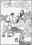 Cai Lun (ca. 50 CE – 121), courtesy name Jingzhong, was a Chinese eunuch and political official. He is traditionally regarded as the inventor of paper and the papermaking process, in forms recognizable in modern times as paper (as opposed to papyrus).<br/><br/>

Although early forms of paper had existed in China since the 2nd century BCE, he was responsible for the first significant improvement and standardization of paper-making by adding essential new materials into its composition.