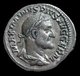 Italy: Silver denarius (coin) of Maximinus Thrax (173-238 CE), 27th Roman emperor. Obverse, minted in 236 CE