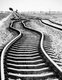 China: Rail track just outside Tangshan twisted and distorted by the strength of the Great Tangshan Earthquake, 28 July 1976