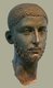Italy: Head from a bronze statue of Severus Alexander (208-235 CE), 26th Roman emperor, c. 222-235 CE. Archaeological Museum of Dion, Greece
