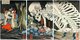 Japan: 'Takiyasha the Witch and the Skeleton Spectre'. Ukiyo-e triptych by Utagawa Kuniyoshi (1798-1861)