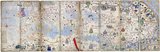 The Catalan Atlas (1375) is the most important Catalan map of the medieval period. It was produced by the Majorcan cartographic school and is attributed to Cresques Abraham, a Jewish book illuminator who was self-described as being a master of the maps of the world as well as compasses. It has been in the royal library of France (now the Bibliotheque nationale de France) since the late 14th century.
