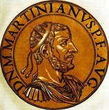 Martinian (-325), also known as Sextus Martinianus, was co-emperor with Licinius. Very little of his past his known aside from serving as a magister at Licinius' court. He was appointed to co-emperor in 324, when Licinius' civil war with Constantine I was at its height.<br/><br/>

Martinian was sent with an army of Visigothic auxiliaries to prevent Constantine from entering Asia Minor, but was later recalled when Constantine's armies managed to bypass Martinian's forces. It was not known if Martinian managed to reinforce Licinius in time for his defeat at the Battle of Chrysopolis in 324.<br/><br/> 

Due to the intervention of Constantia, Licinius' wife and Constantine's sister, both Licinius and Martinian were initially spared, with Martinian being imprisoned in Cappadocia. Both Licinius and Martinian were executed a year later however, on the orders of Constantine.