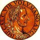 Italy: Icon of Volusianus (-253), 38th Roman emperor, from the book <i>Icones imperatorvm romanorvm</i> (Icons of Roman Emperors), Antwerp, c. 1645