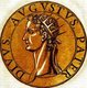 Italy: Icon of Augustus Caesar (63 BCE-14 CE),1st Roman Emperor, from the book <i>Icones imperatorvm romanorvm</i> (Icons of Roman Emperors), Antwerp, c. 1645