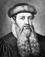 Germany: Johannes Gutenberg (c. 1398 – February 3, 1468) the printer and publisher who introduced the first European printing press, posthumous engraving, 15th Century