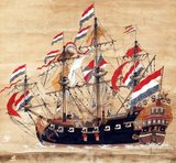 The Dutch East India Company (Vereenigde Oost-Indische Compagnie or VOC in Dutch, literally 'United East Indian Company') was a chartered company established in 1602, when the States-General of the Netherlands granted it a 21-year monopoly to carry out colonial activities in Asia.<br/><br/>

The VOC was the first multinational corporation in the world and the first company to issue stock. It was also arguably the world's first megacorporation, possessing quasi-governmental powers, including the ability to wage war, negotiate treaties, coin money, and establish colonies.