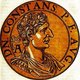 Italy: Icon of Constans (323-350), 62nd Roman emperor, from the book <i>Icones imperatorvm romanorvm</i> (Icons of Roman Emperors), Antwerp, c. 1645