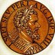 Italy: Icon of Septimius Severus (145-211 CE), 21st Roman emperor, from the book <i>Icones imperatorvm romanorvm</i> (Icons of Roman Emperors), Antwerp, c. 1645