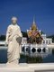 Thailand: A European-style statue stands in front of the <i>Aisawan Thiphya-Art</i> (Divine Seat of Personal Freedom) pavilion, Bang Pa-In Royal Palace, Bang Pa-In, Ayutthaya Province