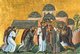 Turkey / Byzantium: Miniature depicting Emperor Theodosius II (401-450), Eastern Roman emperor, welcoming the body of St. John Chrysostom as it is brought to the Church of the Holy Apostles, early 10th century, Constantinople