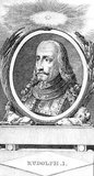 Rudolf I (1218-1291), also kown as Rudolf of Habsburg, was the son of Count Albert IV of Habsburg, and became count after his father's death in 1239. His godfather was Emperor Frederick II, to whom he paid frequent court visits. Rudolf ended the Great Interregnum that had engulfed the Holy Roman Empire after the death of Frederick when he was elected as King of Germany in 1273.<br/><br/>

Rudolf secured the recognition of the Pope by promising to launch a new crusade and renouncing all imperial rights to Rome, the papal territories and Sicily. His main opponent was King Ottokar II of Bohemia, who had refused to acknowledge Rudolf as King of Germany. War was declared against Ottokar in 1276, and he was defeated and killed in 1278 during the Battle on the Marchfeld.<br/><br/>

Rudolf was ultimately not entirely successful in restoring internal peace throughout the Holy Roman Empire, lacking the power, resources and determination to truly enforce his established land peaces, with the princes largely left to their own devices. He died in 1291, establishing the powerful Habsburg dynasty but unable to ensure the succession of his son Albert as German king.