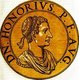 Honorius (384-423) was the second son of Emperor Theodosius I and younger brother to Eastern Emperor Arcadius. Honorius was made Augustus and co-ruler in 393 CE, aged 9. When his father died two years laters, Honorius was given the Western half of the Roman Empire, while Arcadius ruled the East. Young as he was, Honorius was mainly a figurehead for General Stilicho, who had been appointed his guardian and advisor by Theodosius before his death. Stilicho made Honorius marry his daughter Maria to strengthen their bonds.<br/><br/> 

Honorius' reign, which was weak and chaotic even by the standards of the rapidly declining Western Roman Empire, was marked by constant barbarian invasions and usurper uprisings. Stilicho defeated many of these threats and played an important role in holding the empire together, but the sudden execution of Stilicho on Honorius' orders in 408 CE paved the way for the empire's collapse, with many of Stilicho's troops defecting en masse to the banner of King Alaric I of the Visigoths.<br/><br/>

Chaos and terror gripped the Western Roman Empire without Stilicho's guiding hand, entire swathes of the empire rising up in protest or lost. Rome itself had been sacked by Alaric in 410 CE, the first time in 800 years. Honorius died of edema in 423 CE without an heir, widely considered as one of the worst emperors in Roman history.